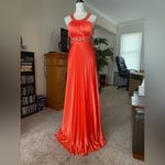 My Michelle Women’s Open Back Beaded Prom Maxi Dress Sz 2 Princess Goddess Rhinestone Glam Photo 3