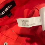 EXPRESS Cute  coral red snap front micro mini skirt with stretch Photo 6