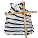 Sanctuary Black and White Striped 100% Linen Keyhole Tank Women's Size XS Indie Photo 6