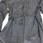 Free People Babydoll Top Womens Size Small Blue Striped Long Sleeve V Neck Basic Photo 10