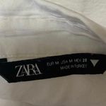 ZARA Women's White Long Sleeve Relaxed Loose Oversized Button Down Shirt Top M Photo 2