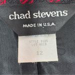 Vintage Chad Stevens Buffalo Check Long Boyfriend Blazer Red Black 12 Photo 9