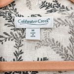 Coldwater Creek Womens Blazer Size M Cream Botanical Embroidered Cottage Fairy Photo 5