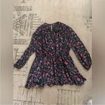 Free People  Flower fields Floral long sleeve dress Emerald green size medium Photo 4