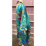 Natori  Kimono Robe Womens Size XL Floral Tropical Boho Cottagecore *missing belt Photo 1