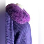 (NWOT) Basyanu Vintage Purple Alpaca
Wool Faux Fur Trim Coat
Cardigan Size L Size L Photo 3