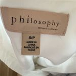Philosophy  Republic Women's White Button-Up Shirt Size S Long Sleeve Photo 3