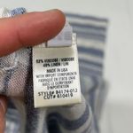 Bella Dahl  Linen Blend Light Weight Striped Long‎ Sleeve Front Tie Womens Med Photo 5