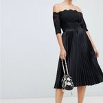 Chi Chi London  lace top midi dress pleated skirt Photo 2