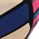 Emilio Pucci  Silk Striped Pink and Navy Wrap Dress Photo 5