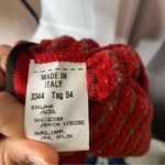 Vintage Stizzoli made‎ In italy wool blend striped red tweed cardigan size XXL Photo 3