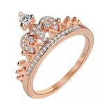 Rose Gold Princess Crown Ring Photo 0