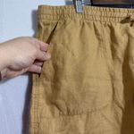 Garnet Hill 100% Linen Mustard Yellow Coastal Pull On 4" Inseam Shorts Womens 18 Photo 3