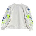NWOT ESSENTIAL ANTWERP Women’s Danbury Sequined puff sleeve Sweatshirt Blue Photo 6