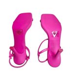 AQUA Sandals Square Toe Pink Raffia Detail Strappy Heels Size 8.5 NEW Photo 8