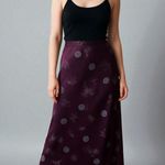 Vintage Renee Lauren 90s Plum Satin Bias Cut Midi Skirt Size 13/14 Y2K Retro Purple Photo 0