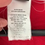 Wrapper  stretchy red gold metallic V-neck 3/4-sleeve lace y2k top size small Photo 2