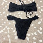 Blackbough  Swim Bikini Set Jaguar Roselle roses cheeky ruched bottoms halter top Photo 1