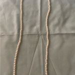 46” Faux Pearl Necklace No Closure Hangs 23” Wedding Bridal Bride White Photo 3