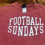 Modern Lux Football Sundays NFL Sporty Womens Small Oversized Crewneck Long Sleeve Shirt Photo 2