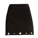 BLANK NYC NWT Grommet Suede Skirt in Castle Black Photo 2