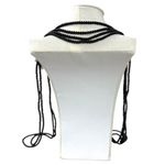 Free People Too Late Shoulder Pearl Necklace NWT Coquette Dainty Black Photo 2