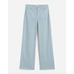 Madewell The Emmett Wide Leg Pant Patch Pocket Blue Horizon High Rise US 26 NWT Photo 5