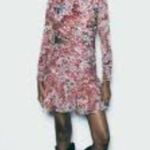 ZARA NWOT  PINK FLORAL FLOWER CUT OUT DRESS BLOGGERS FAVE WEDDING GUEST Photo 2