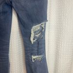 American Eagle  Outfitters Ripped Blue Skinny Jeans Photo 4