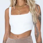 Princess Polly White Corset Cropped Tank Top Photo 0