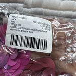 ASOS LUXE 3D floral embellished puff sleeve mini dress in pink Photo 5