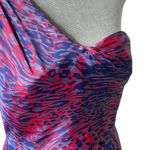 BCBGeneration  Raspberry Red Multi One -Shoulder Cocktail Dress Sz 8 Photo 7