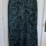 Johnny Was  Jade green velvet patterned maxi dress size small Photo 0