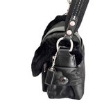 Coach Vintage Y2K Black Signature Ski Pocket Rabbit Fur-Trimmed Shoulder Bag Photo 3