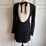 MM Couture Miss Me Black Lace Sheath Dress S Open Back Bow Detail Party Cocktail Photo 4