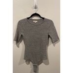 Madewell Grey Crewneck Short-Sleeve Thong Bodysuit Photo 2
