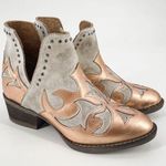 Corral Circle G Copper Overlay Cut Out Ankle Boots Booties Size 5.5 Photo 1