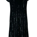 St. Michaels Black Velvet Midi Dress WhimsiGoth 90s Grunge Witchy Goth Size 8 Photo 0