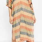 ZARA ‎ Knit Beach Dress Long Maxi Multicolor Striped Cover Up Size Small Photo 0