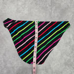 Malibu Dream Girl  Black Red Pink Stripe Cheeky Bikini Bottom Swimwear Medium Photo 4