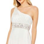 Mac Duggal  68170 Pleated One Shoulder Beaded Waist Gown Photo 1