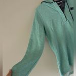 L.L. Bean Women’s Small Hooded Sweatshirt Soft Cotton Rugby Hiking Casual Green Photo 3