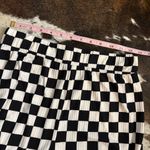 DRESSED IN LALA Lex Ribbed Pants in Black + White Checkerboard Size Small Photo 4