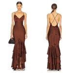 Lovers + Friends NEW  Cleo Gown in Chocolate Brown Photo 1