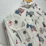 Cruel Shirt Women Medium *no Tag* Bull Western Cowgirl Horse America USA FLAG White Photo 8