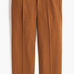 J.Crew NWT  Belted straight leg trouser pant, vintage brandy brown, size 6 Photo 0