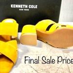 Kenneth Cole NWOT New York Women's Size: 6.5 Heeled Sandals Color: Gold/Mustard Photo 1