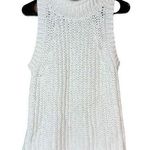 Moth Sleeveless White Turtleneck Sweater Size Large Photo 0