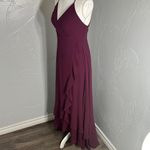 Lulus Deep Wine Maxi Dress – Open Back Elegance . Photo 2