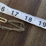Paperclip Link Chain Brassy Gold Tone Necklace 36" Elegant Modern Long Photo 5